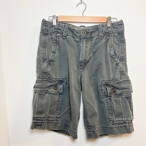 American Eagle Men's Gray Classic Length Cargo Shorts Size 30 Preppy Outdoors
